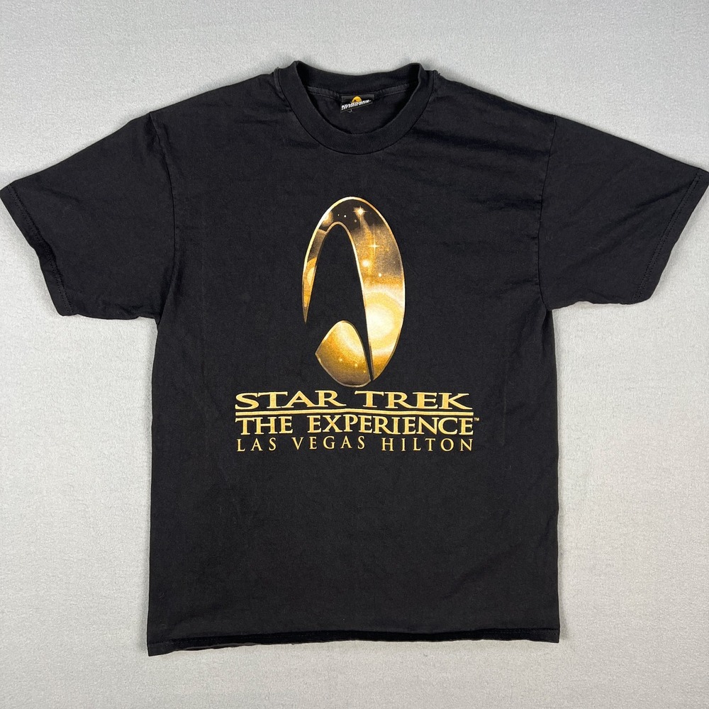 VTG Star Trek The Experience T Shirt Fits Medium Hilton Hotel Las Vegas 90s USA‎